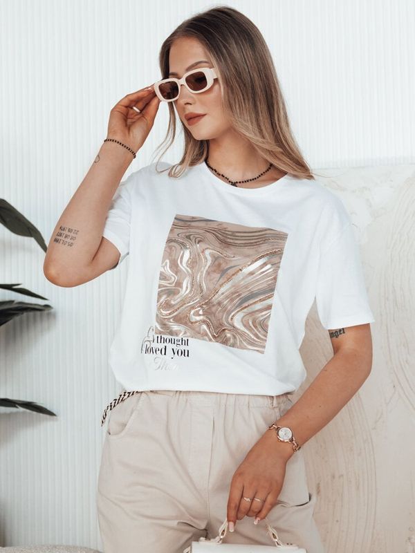 DStreet T-shirt damski PISTAN biały Dstreet