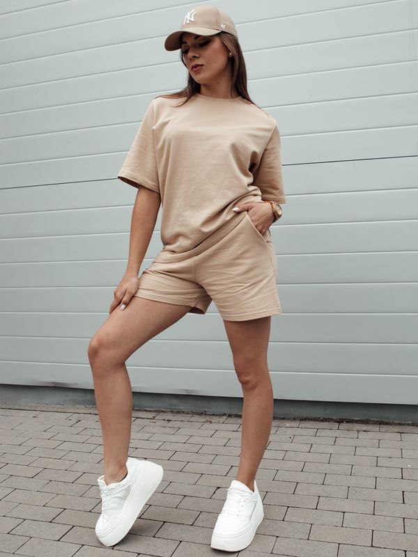 DStreet T-shirt damski SWAN beżowa Dstreet