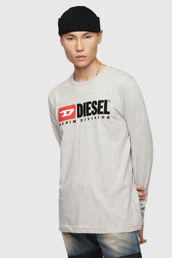 Diesel T-shirt - Diesel T JUSTLSDIVISION TSHIRT pale grey