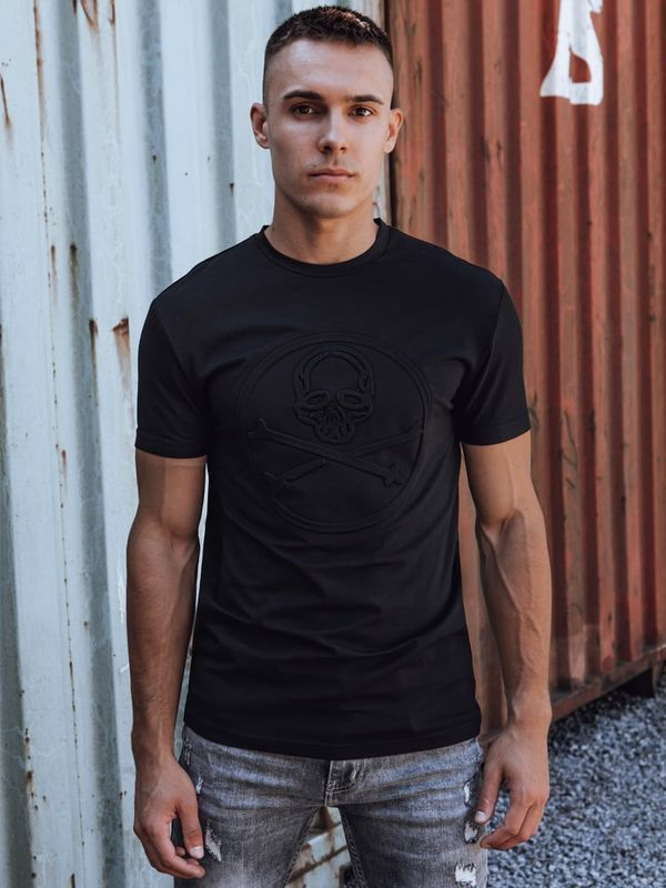 DStreet T-shirt męski z nadrukiem czarny Dstreet