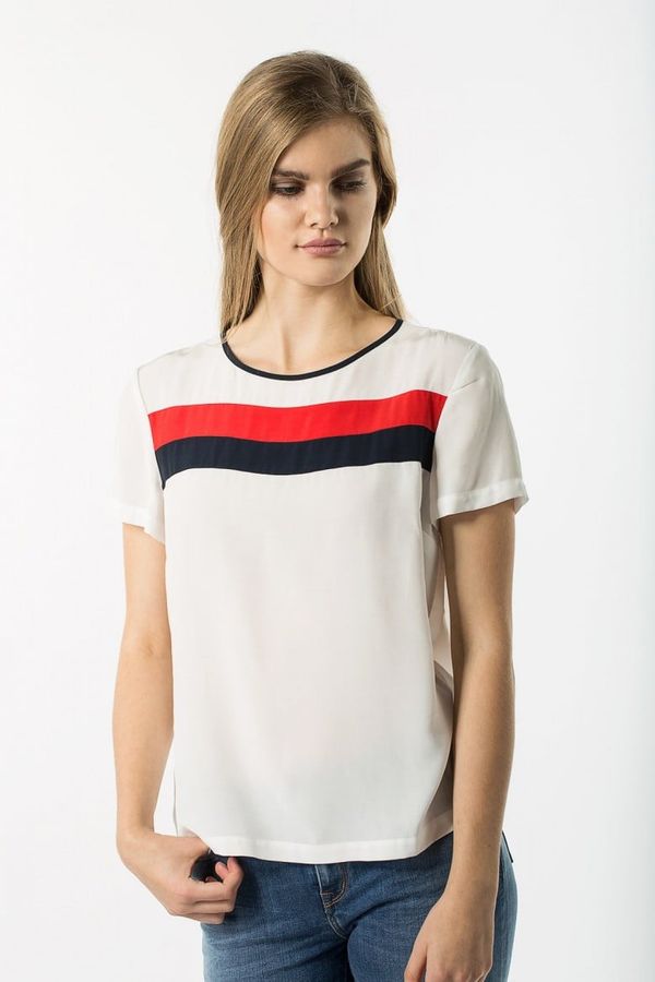 Tommy Hilfiger T-Shirt - TOMMY HILFIGER JOSIE TOP SS white