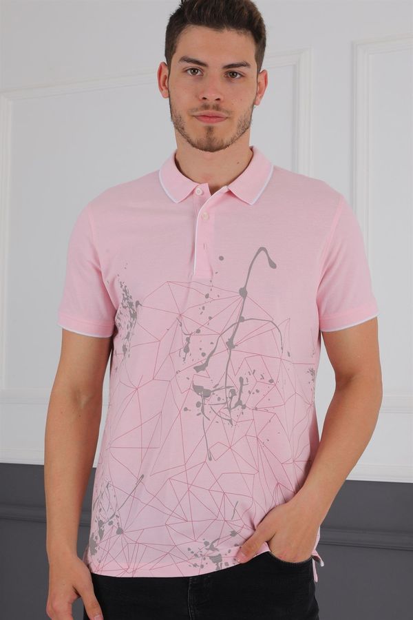 dewberry T0369 DEWBERRY DIO RISE MEN'S T-SHIRT-PINK