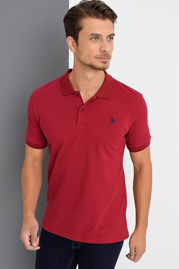 dewberry T8561 DEWBERRY MEN'S TSHIRT-BURGUNDY