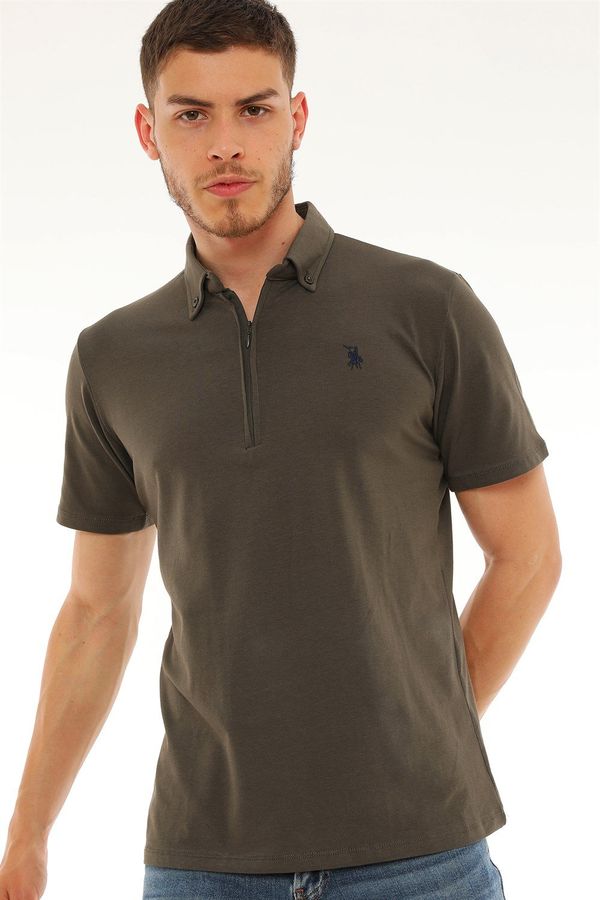 dewberry T8583 DEWBERRY MEN'S T-SHIRT-KHAKI