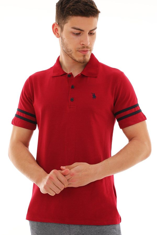 dewberry T8585 DEWBERRY MEN'S T-SHIRT-BURGUNDY