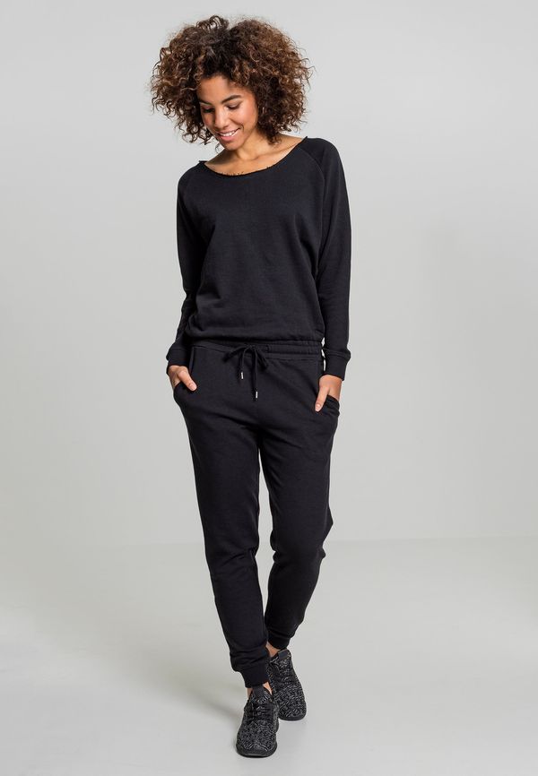 Urban Classics Terry women's long-sleeved jumpsuit in black