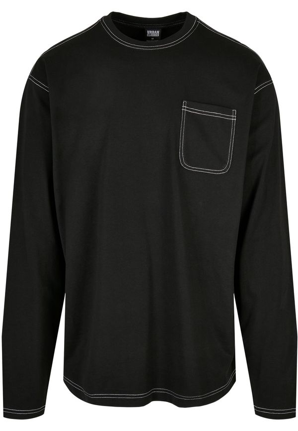 UC Men Thick oversized contrast stitch with long sleeves black/white