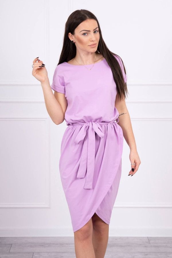 Kesi Tied dress with a clutch bottom in purple color