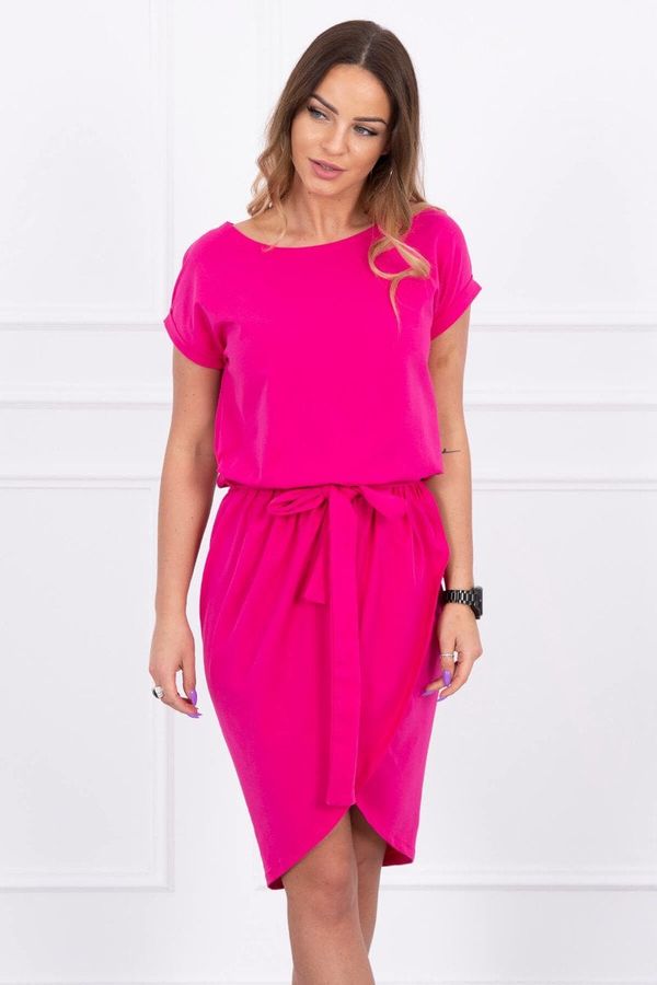 Kesi Tied dress with a fuchsia clutch bottom