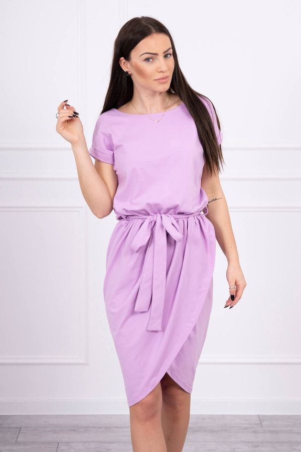 Kesi Tied dress with purple clutch bottom