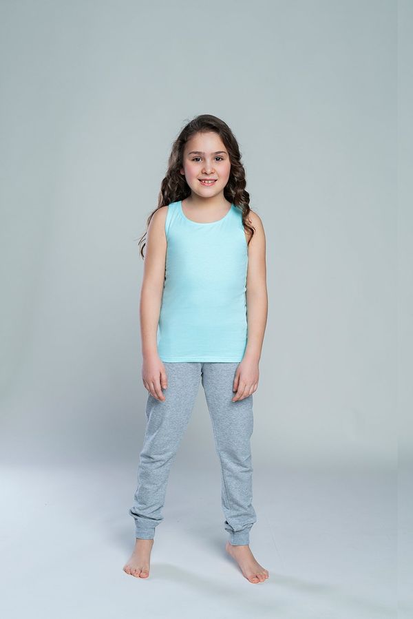 Italian Fashion Tola T-shirt for girls with wide straps - pistachio