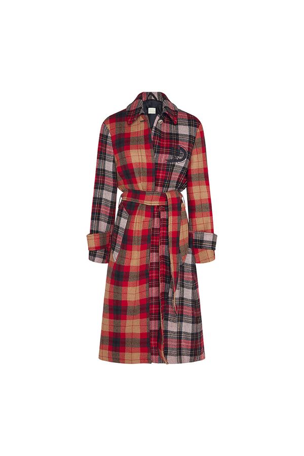 Tommy Hilfiger Tommy Hilfiger Coat - ICON WOOL BLEND CHECK red