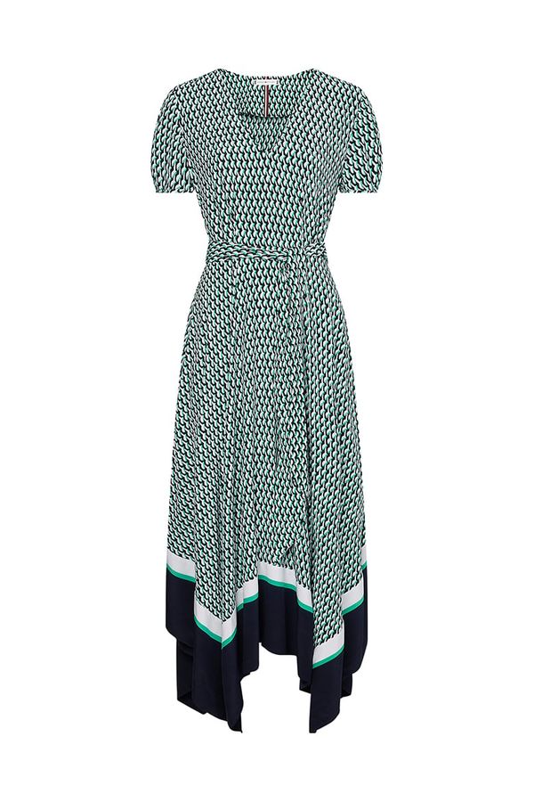 Tommy Hilfiger Tommy Hilfiger Dress - VISCOSE CDC F&amp;F MIDI DRESS SS green-black