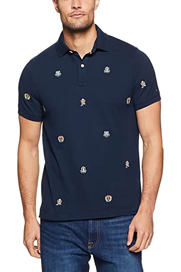 Tommy Hilfiger Tommy Hilfiger Polo shirt - CREST EMBROIDERY SLIM POLO blue