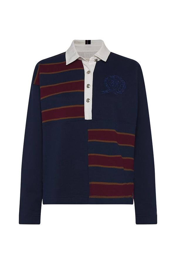 Tommy Hilfiger Tommy Hilfiger Polo shirt - OVERSIZED RUGBY TOP LS patterned