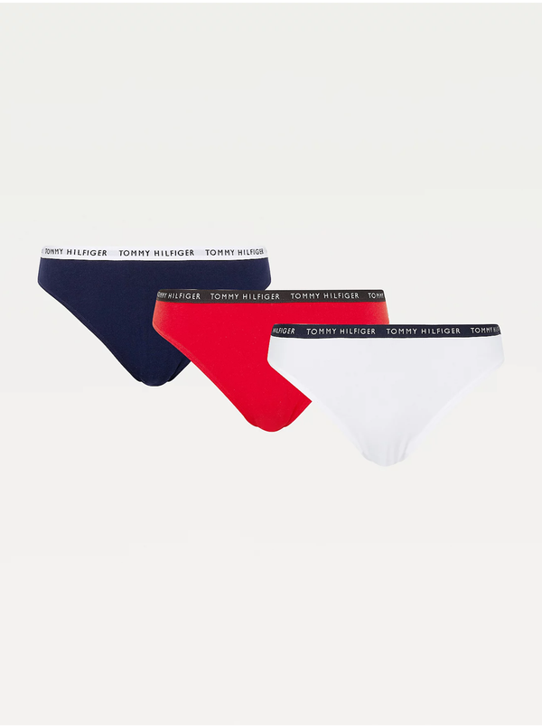 Tommy Hilfiger Tommy Hilfiger Set of three women's panties in blue, white and red Tommy Hil - Women