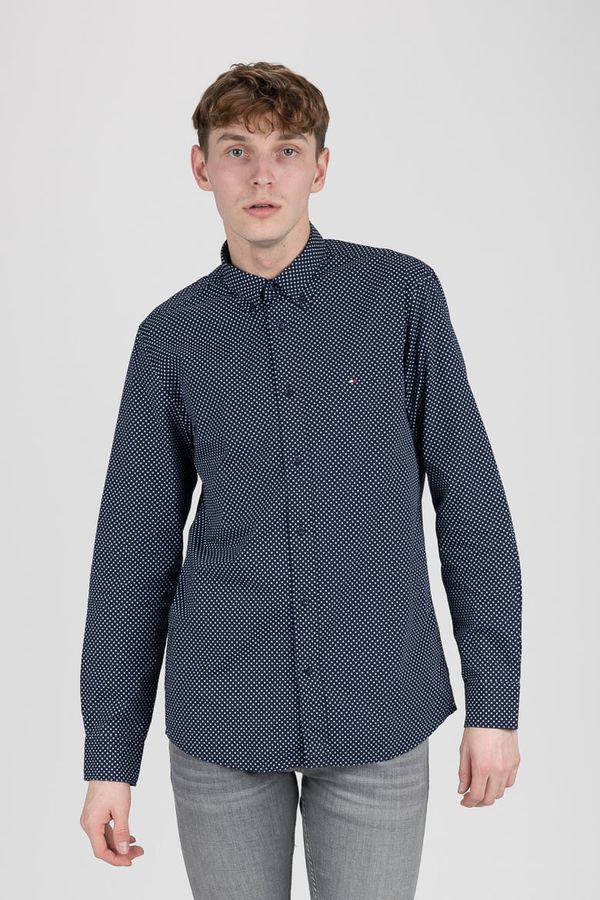 Tommy Hilfiger Tommy Hilfiger Shirt - DOT PRINT SHIRT dark blue