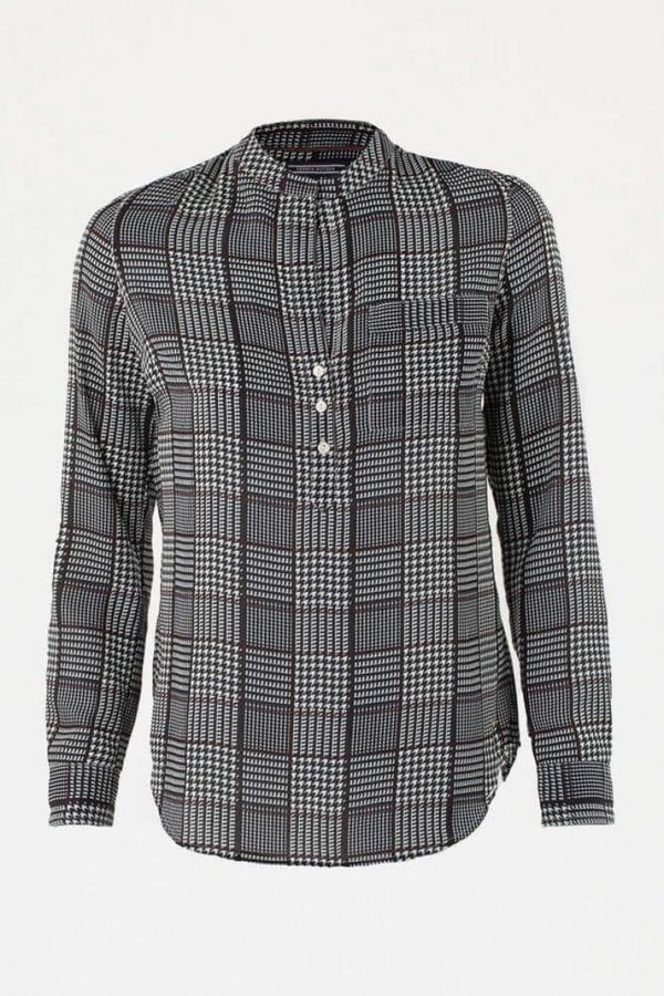 Tommy Hilfiger Tommy Hilfiger Shirt - GLENN PLAID PRT BLOUSE LS grey