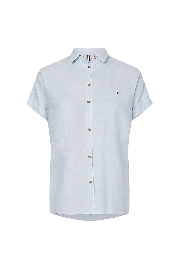 Tommy Hilfiger Tommy Hilfiger Shirt - LINEN RELAXED SHIRT SS blue