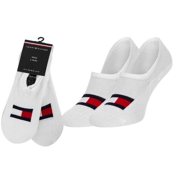 Tommy Hilfiger Tommy Hilfiger Socks - TH FOOTIE HIGH CUT 2P FLAG white