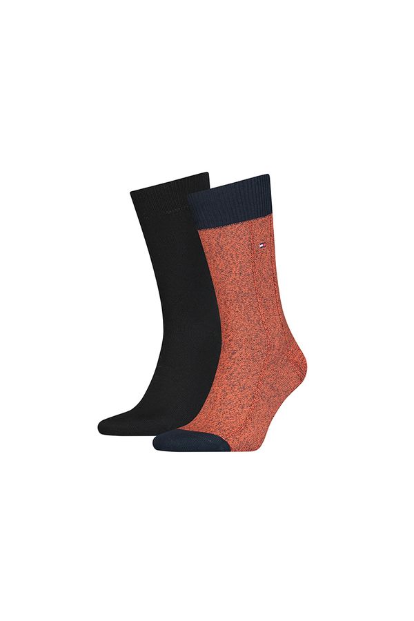 Tommy Hilfiger Tommy Hilfiger Socks - TH MEN SOCK 2P MOULINE Black, Orange