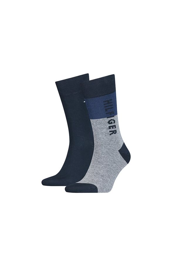 Tommy Hilfiger Tommy Hilfiger Socks - TH MEN SOCK 2P TOMMY ONE ROW grey blue