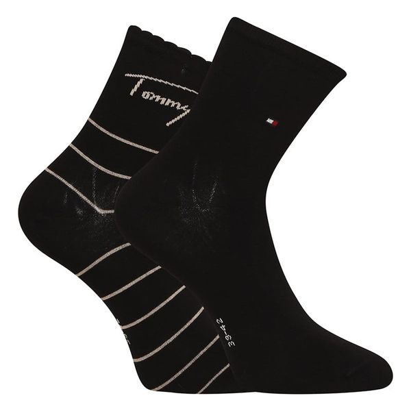 Tommy Hilfiger Tommy Hilfiger Socks - TH WOMEN SHORT SOCK 2P TOMMY BRETON STRIPE black