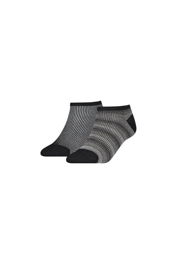 Tommy Hilfiger Tommy Hilfiger Socks - TH WOMEN SNEAKER 2P GRADIENT CHECK black