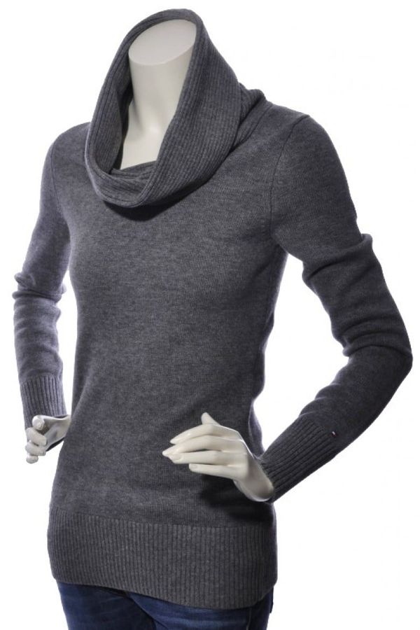 Tommy Hilfiger Tommy Hilfiger Sweater - HARLEM COWL NK S grey