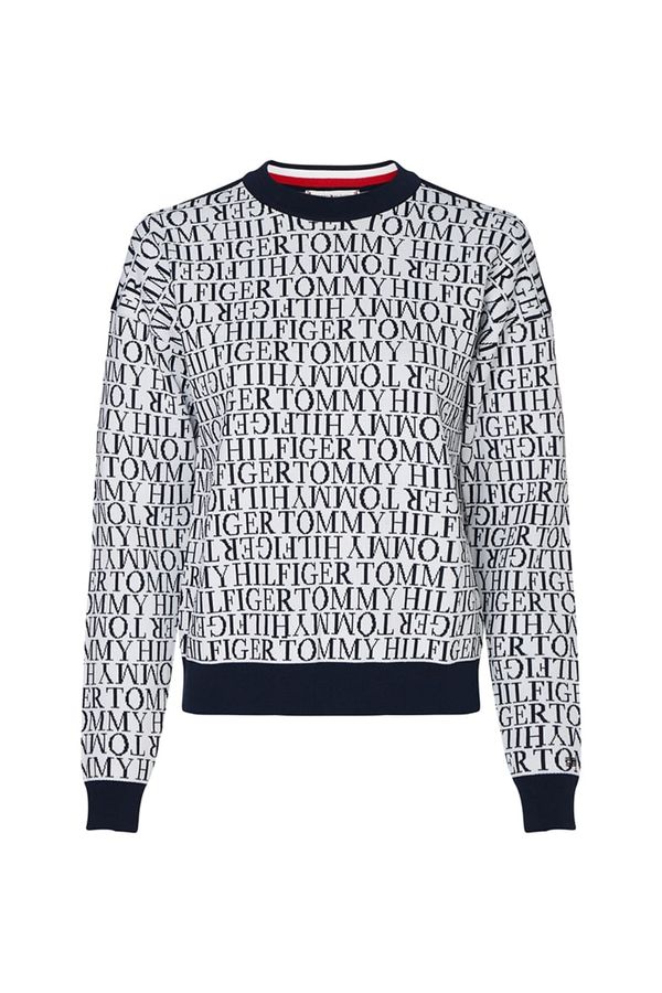 Tommy Hilfiger Tommy Hilfiger Sweater - NESSY SCRIPT AOJ C-NK SWT LS white