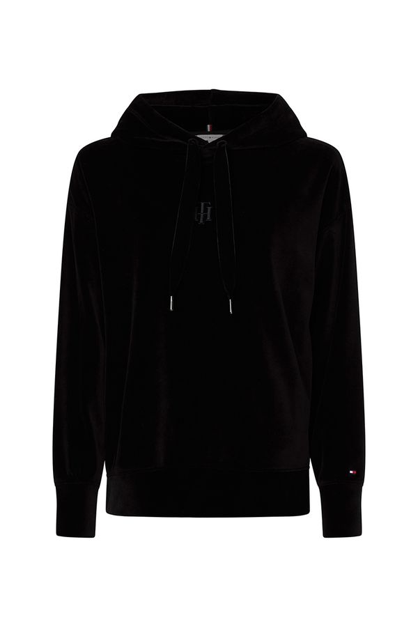 Tommy Hilfiger Tommy Hilfiger Sweatshirt - RELAXED VELVET HOODIE black