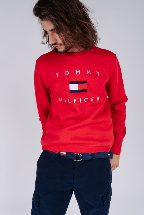 Tommy Hilfiger Tommy Hilfiger Sweatshirt - TOMMY FLAG HILFIGER SWEATSHIRT dark red