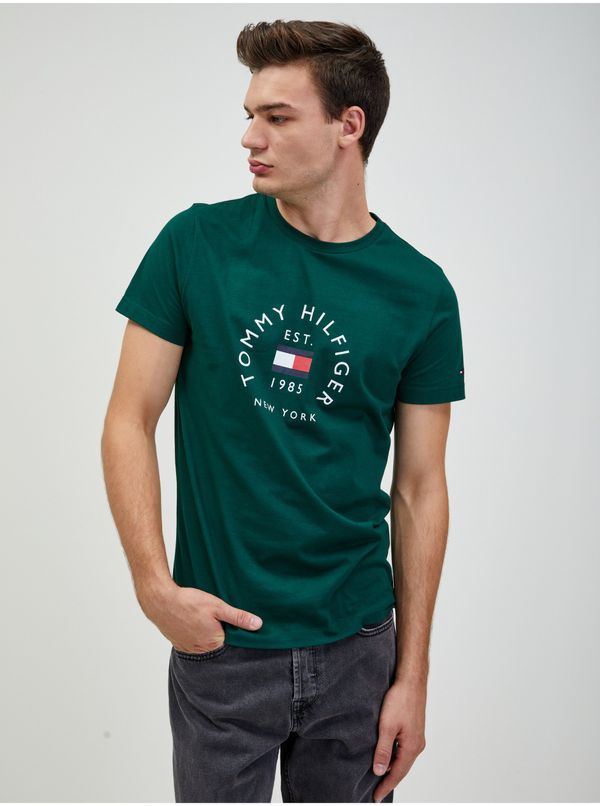 Tommy Hilfiger Tommy Hilfiger T-Shirt - HILFIGER FLAG ARCH TEE green