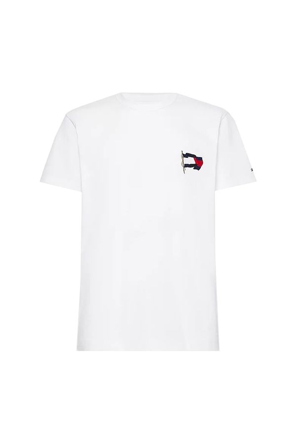 Tommy Hilfiger Tommy Hilfiger T-shirt - WAVY FLAG CASUAL TEE white