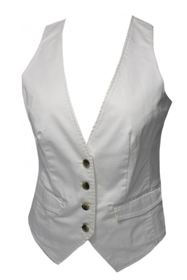 Tommy Hilfiger Tommy Hilfiger Vest - vtg str sateen in white