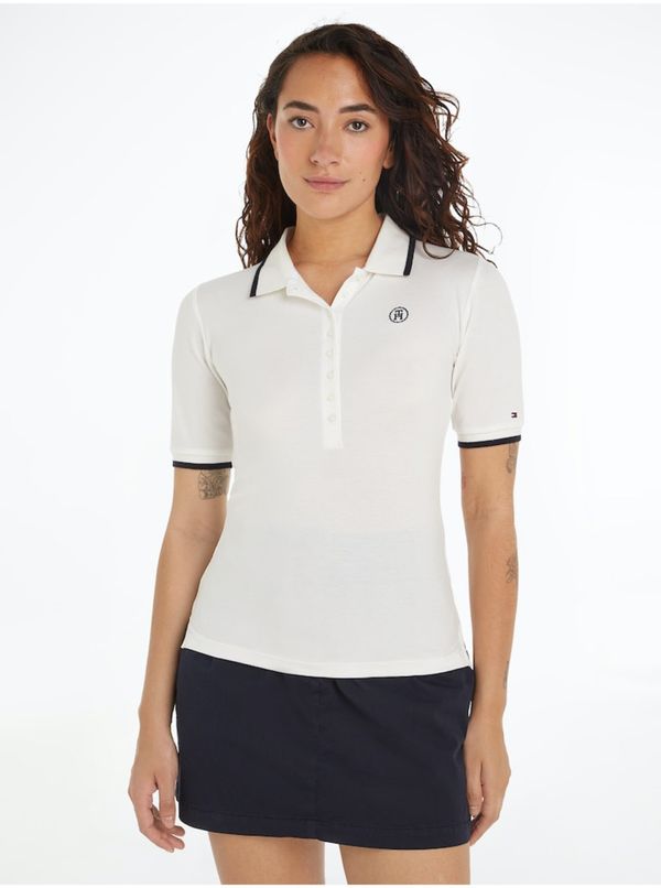 Tommy Hilfiger Tommy Hilfiger White Women's Polo Shirt - Ladies