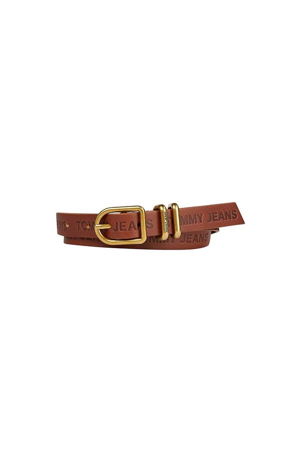 Tommy Hilfiger Tommy Jeans Belt - TJW LEATHER LOGO HIGH WAIST BELT brown