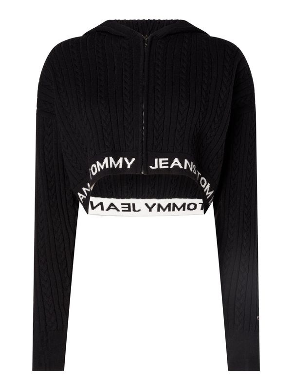 Tommy Hilfiger Tommy Jeans Cardigan - TJW BXY CROP ZIP WAI black