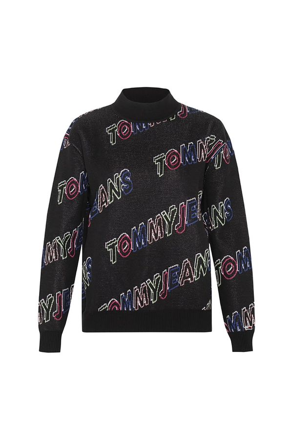 Tommy Hilfiger Tommy Jeans Sweater - TJW OUTLINE PRINT SWEATER black