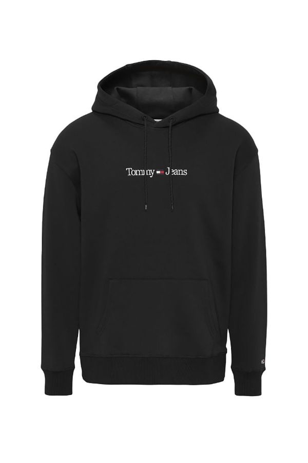 Tommy Hilfiger Tommy Jeans Sweatshirt - TJM REG LINEAR HOODI black