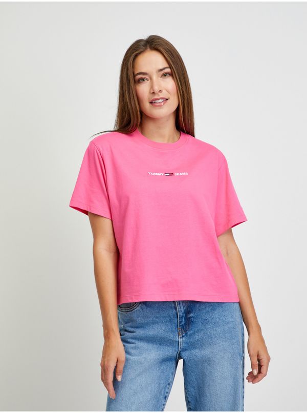 Tommy Hilfiger Tommy Jeans T-shirt - TJW LINEAR LOGO TEE pink