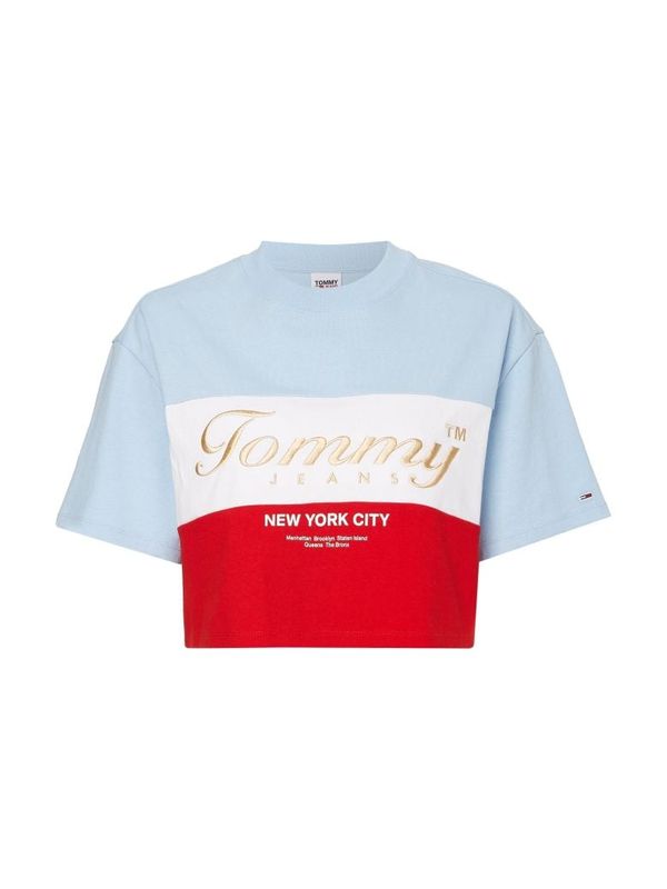 Tommy Hilfiger Jeans Tommy Jeans T-Shirt - TJW OVRSZD CROP ARCHIVE LOGO SS blue