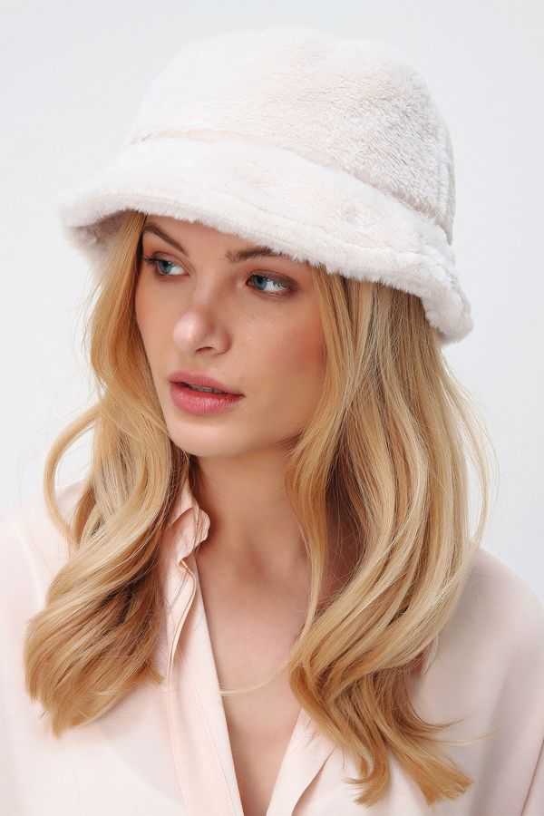 Trend Alaçatı Stili Trend Alaçatı Stili Women's Ecru Bucket Hat