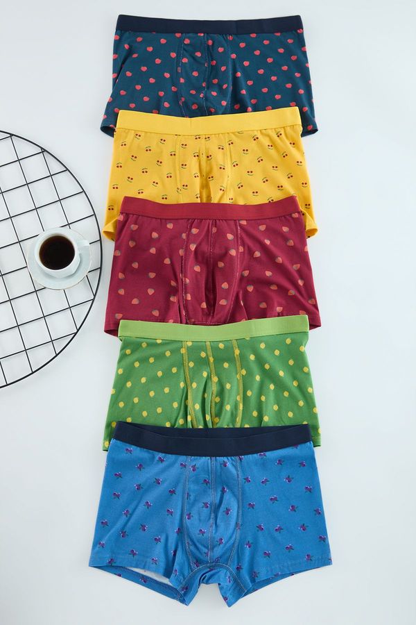 Trendyol Trendyol 5 Pack Patterned/Plain Pack Boxers