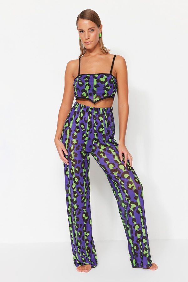 Trendyol Trendyol Animal Print Woven Blouse and Pants Suit