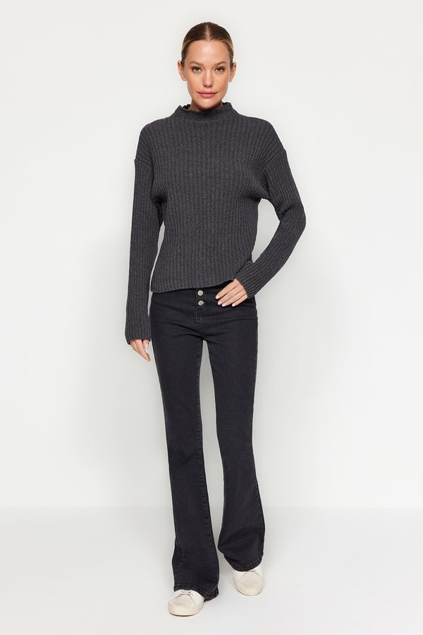 Trendyol Trendyol Anthracite More Sustainable Stand Up Knitwear Sweater