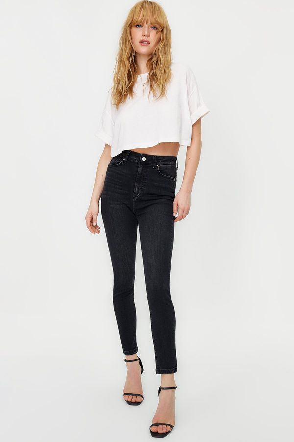 Trendyol Trendyol Anthracite Push Up High Waist Skinny Jeans