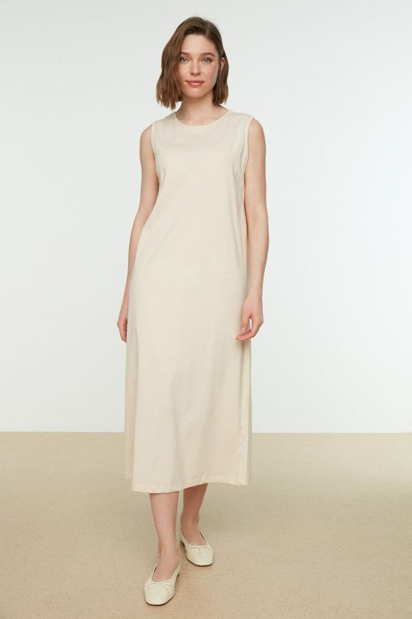 Trendyol Trendyol Beige Sleeveless Long Lining Undershirt Dress