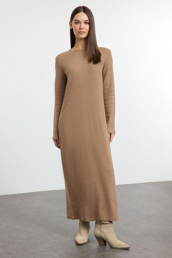 Trendyol Trendyol Beige Soft Fabric Knit Dress