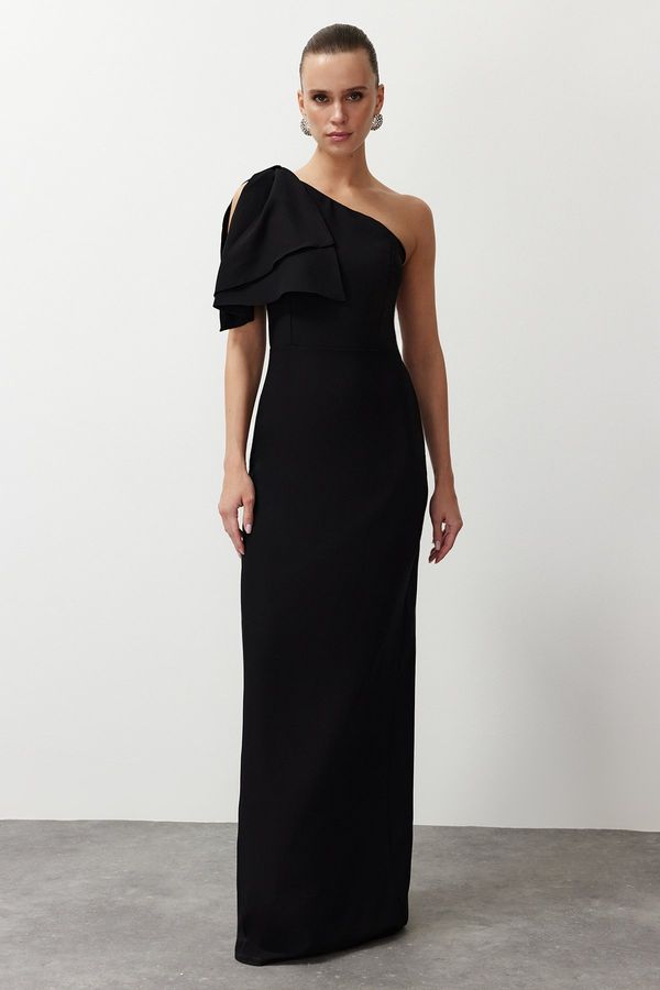 Trendyol Trendyol Black A-Line Woven Evening Dress & Graduation Dress